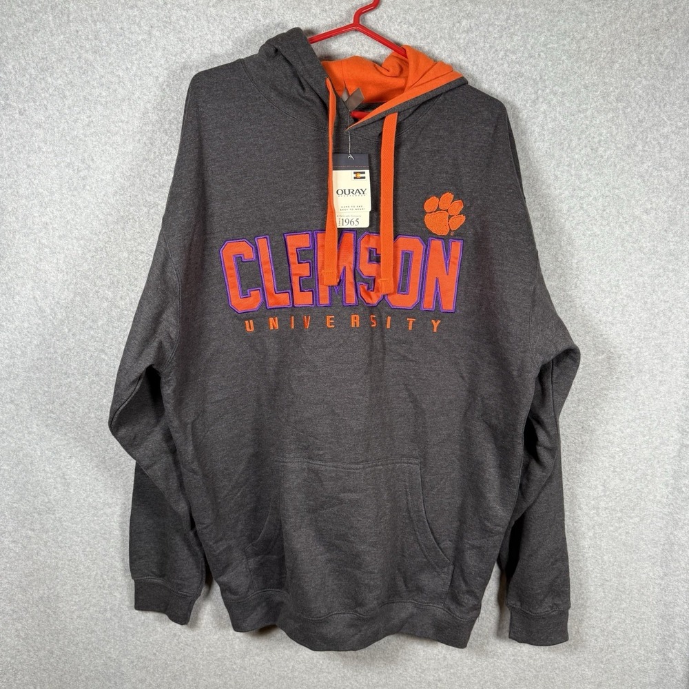 Ouray clemson university hoodie mens large pullover swetashirt NWT sample